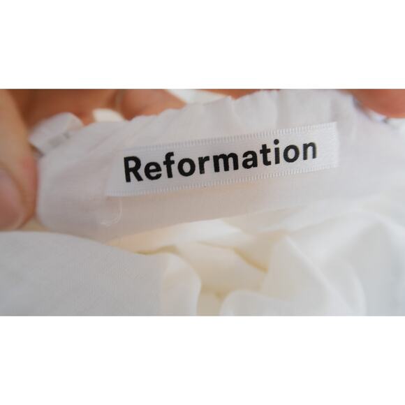 REFORMATION 'Tide' Ivory Cotton Maxi Dress US 12 NWT - Picture 12 of 14